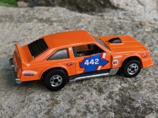 Vintage Hot Wheels Blackwall Flat Out Olds 442 Futuristic Spin - Off Rare Orange