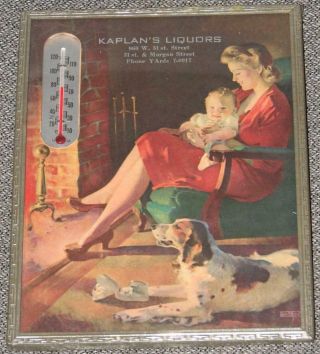 Antique Advertising Thermometer Kaplan 