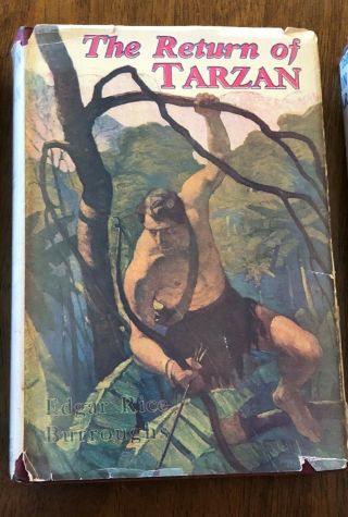 The Return Of Tarzan Book - Edgar Rice Burroughs - 1915 Rare - Dust Jacket