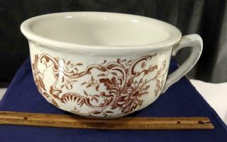 Antique F.  Winkle & Co.  Chamber Pot Shelly Pattern Porcelain England