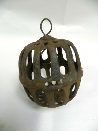 Antique Vtg Hanging Cast Iron General Country Store String Twine Holder (a13)