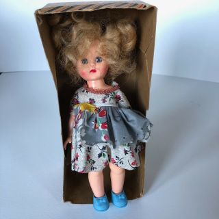 Vintage Gigi Walker Doll Hard Plastic 8 " Davy Crockett And Dress A&h