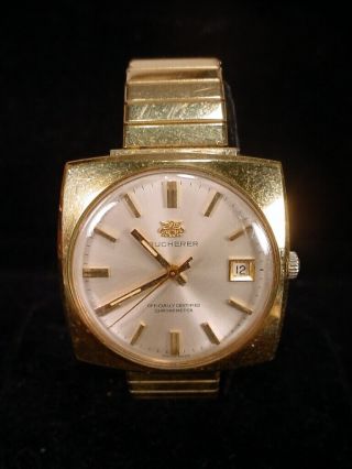 Rare Vintage Mens Swiss Bucherer 1888 Wristwatch O.  C.  Chronometer G.  F.  Case Runs