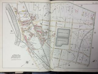 1895 East Falls Philadelphia University Pa Queen Lane Reservoir Atlas Map