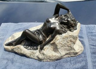 Rare Austin Sculpture Of Relaxed Nude 1993 Signed De Cesar