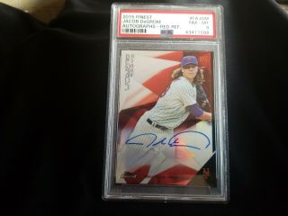 Jacob Degrom Mets Legend 2015 Finest Autographed Red Refractor Card Rare 2/5