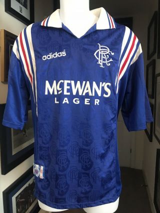 Rare Vintage Glasgow Rangers 1996 / 1997 Shirt L