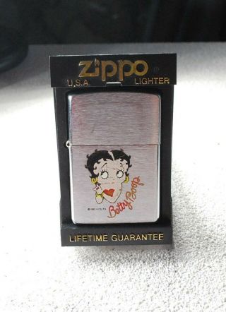 Rare Betty Boop Vintage Zippo Lighter Pinup Girl Cartoon 1994