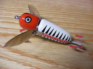 C Hines Heddon Style Crazy Crawler in Red White Shore Minnow Color 3