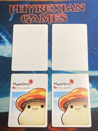 Maplestory 2x R&d Blank White Front Test Card,  Playtest (very Rare) Collector Nm