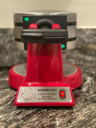Waring Pro Wmk600 Rare Red Professional Double Waffle Maker Restaurant Style