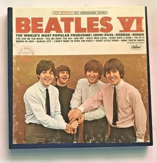 Rare 7 - 1/2ips The Beatles Beatles Vi Reel Tape Guaranteed
