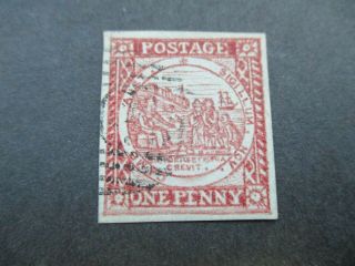 Nsw Stamps: 1d Sydney Views Imperf - Rare - (h54)