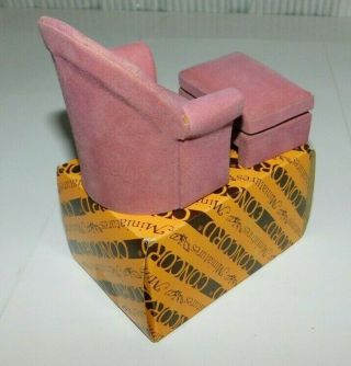 Vintage Concord Miniatures Dollhouse Furniture Sofa Chair & Foot Rest 8318 3