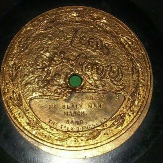 Rare 1900s Mr Black Man March Leeds 4278 Gold Foil Talk - O - Phone 78 Rpm Record