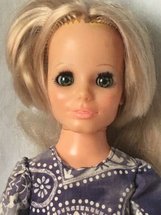 Vintage Ideal Toy Kerry Doll from Crissy Family Growing Hair Blonde 1970 18 