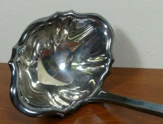 Ladle Reed & Barton Silverplate Scalloped Bowl Plain Handle 14 