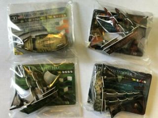 Wizkids Pirates Csg 4 Built Ships 2 5 Masted Rares 2 Uncommon 4 Masters Complete