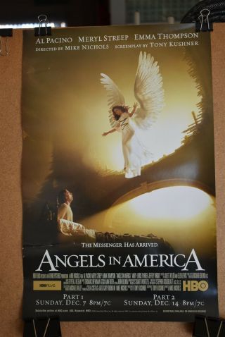 Angels In America Hbo All Star Cast Rare Vintage Movie Poster Gay Theme