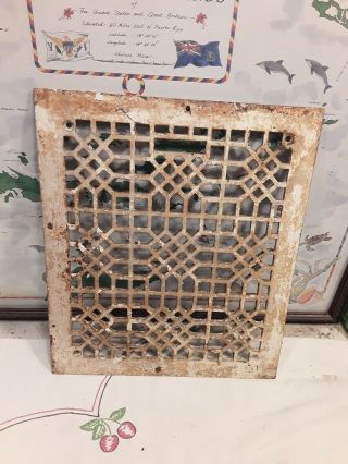 Antique Cast Iron Floor Wall Vent Heating Grate 12 X 14