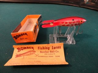 Vintage Wooden Bomber Lure W/box