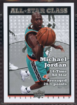 Rare 2008 - 09 Upper Deck All Star Class Michael Jordan Insert Vhtf $100 Ud Sp Hot