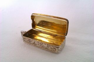 Very Rare Solid Silver Early Victorian Miniature Vesta Case Edward Smith 1852
