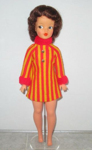Japanese Exclusive Scarlet Doll Red And Yellow Striped Knit Dress Fits Tammy Etc