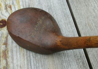 Vintage Antique Wright & Ditson St Andrews Wood Hickory Shaft Driver Golf Club