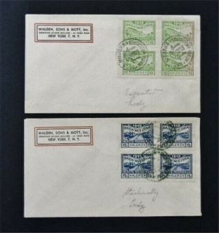 Nystamps Poland Local Post Stamp Rare Blocks On Cover
