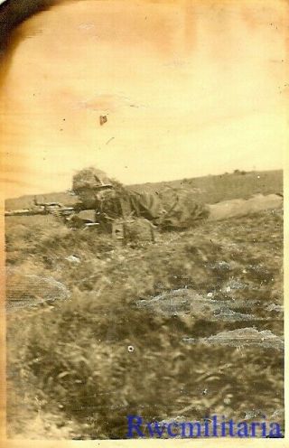 RARE German Elite Waffen MG - 34 Machine Gun Team w/ Camo Ponchos (2) 2