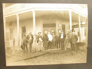 Rare 1800s Photo Of Men In Front Of The Willow Hotel In Jamestown Ca & 1 More
