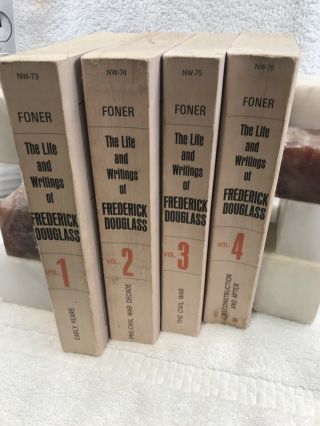 Rare 4 - Volume Set - The Life & Writings Of Frederick Douglass (philip Foner) Bc5
