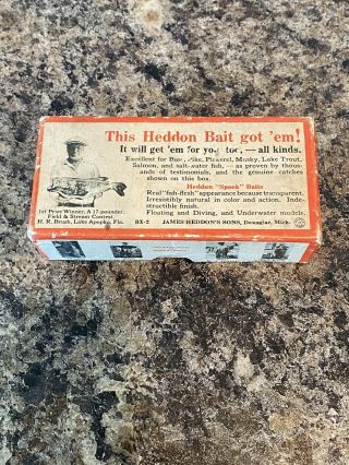 Vintage Tough Heddon 9109l Brush Box (only) Spook Fishing Lure Tackle