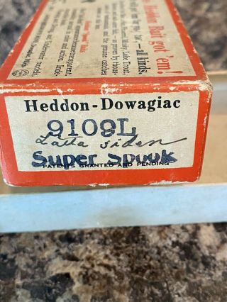 Vintage Tough HEDDON 9109L BRUSH BOX (only) SPOOK Fishing Lure Tackle 3