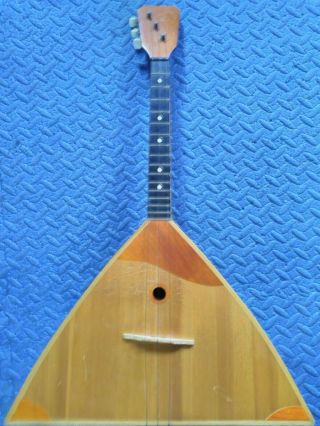 Vintage 1930s - 40s 3 String Russian Balalaika Guitar Hand Crafted Rare