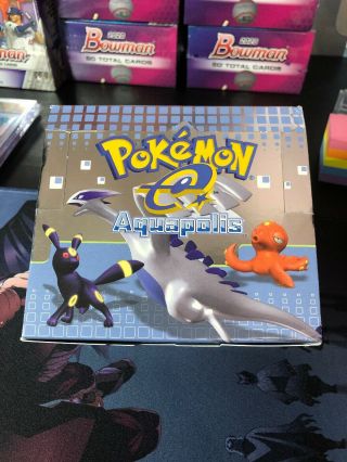 Empty 2003 Pokemon Aquapolis Booster Box Display Rare