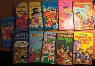 Rare The Flintstones Set Of 11 Paperback Books 1970 
