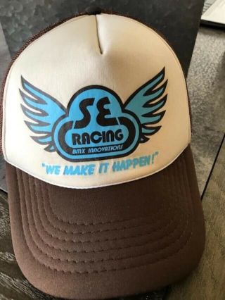 Rare Vintage Se Racing Bmx Trucker Hat