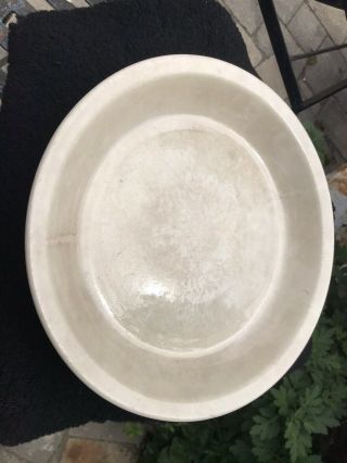 Antique Vintage White Ironstone Pottery Pie Dish.  Pie Plate