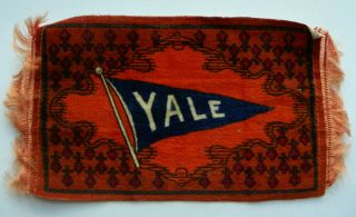 Vintage Antique Old Yale University Pennant Flag Cigarette Tobacco Felt