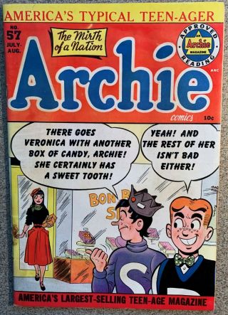 Archie Comics 57 Archie Publ 1952 Pre Code Sexy Teen Humor Rare To Auct