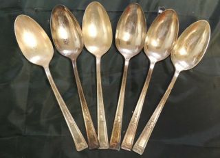 1 1835 R.  Wallace Buckingham 1924 Pattern 6 Serving Spoons