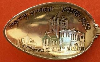 Rare Trinity Church Boston Massachusetts P Brooks Sterling Silver Souvenir Spoon