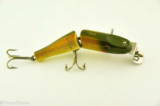 Vintage Creek Chub Jointed Pikie Minnow Antique Fishing Lure Golden Shiner Rs4