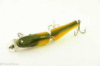 Vintage Creek Chub Jointed Pikie Minnow Antique Fishing Lure Golden Shiner RS4 3