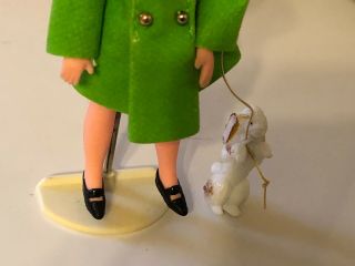 Vintage 1967 UNEEDA TINY TEENS Mod Doll w Dog Stand 3