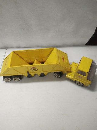 Tonka Bottom Dump Yellow Vintage Pressed Steel Toy Metal Rare Truck
