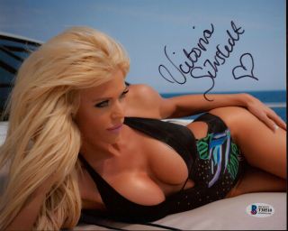 Victoria Silvstedt Signed 8x10 Photo Beckett Bas Rare Sexy Hot 2