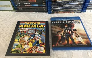 Rare & Oop Comic Slipcover Marvel Captain America The First Avenger Blu - Ray